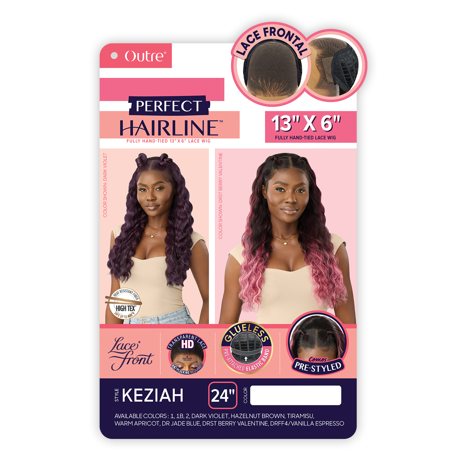 Outre HD Lace Frontal Wig Perfect Hairline Glueless Fully Hand-Tied 13X6 Lace Wig Keziah