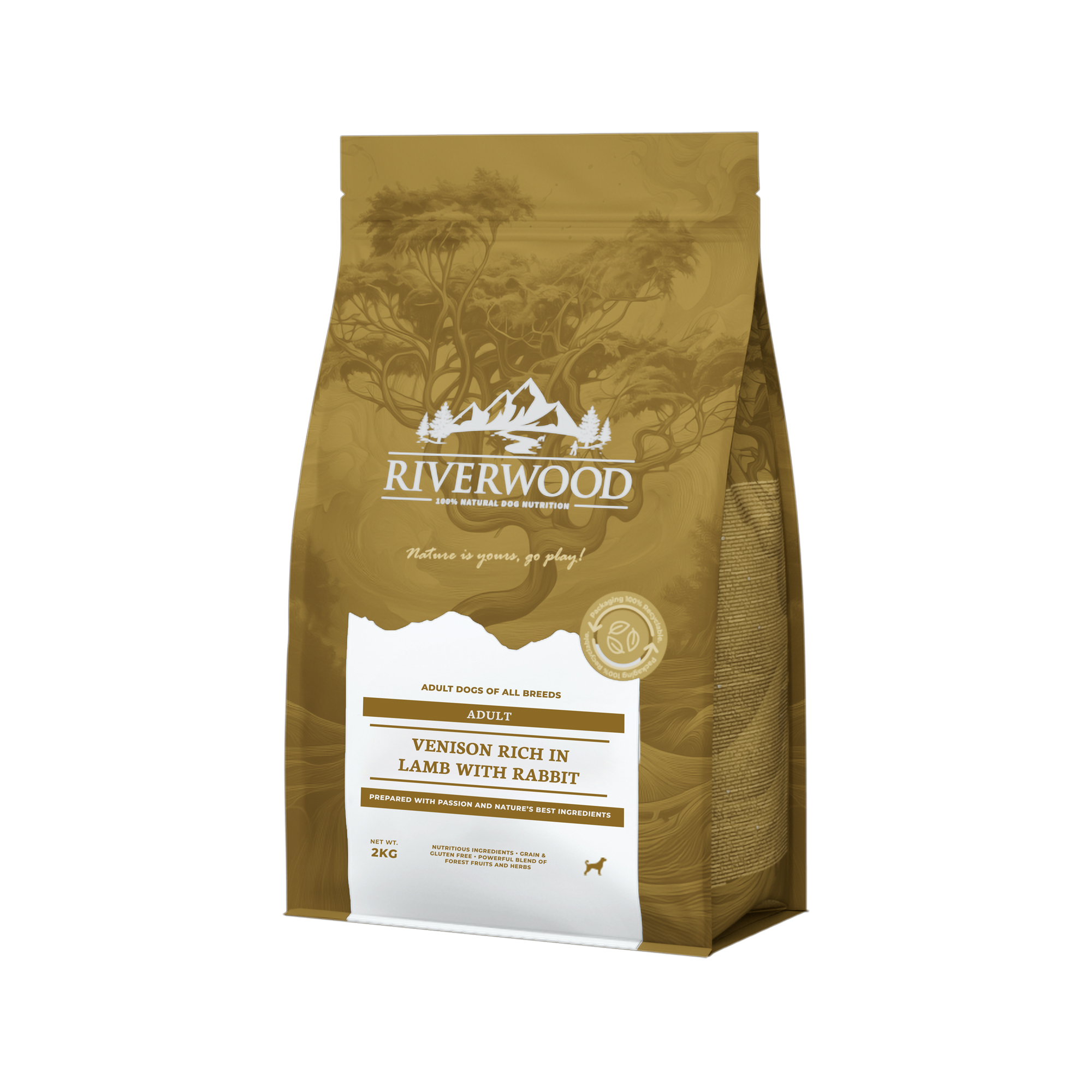 Riverwood Adult Dog Food - Deer & Lamb with Rabbit - 12kg
