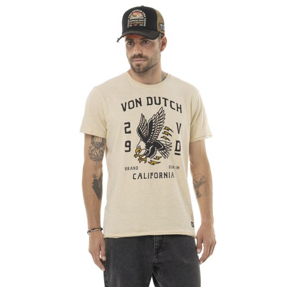 T-Shirt manches courtes Von Dutch BRAVE - BeigeRef : VDH0357
