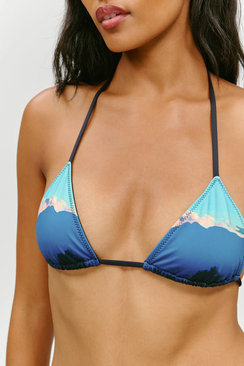 x KHY Nick String Triangle Bikini Top - Malibu Sunset