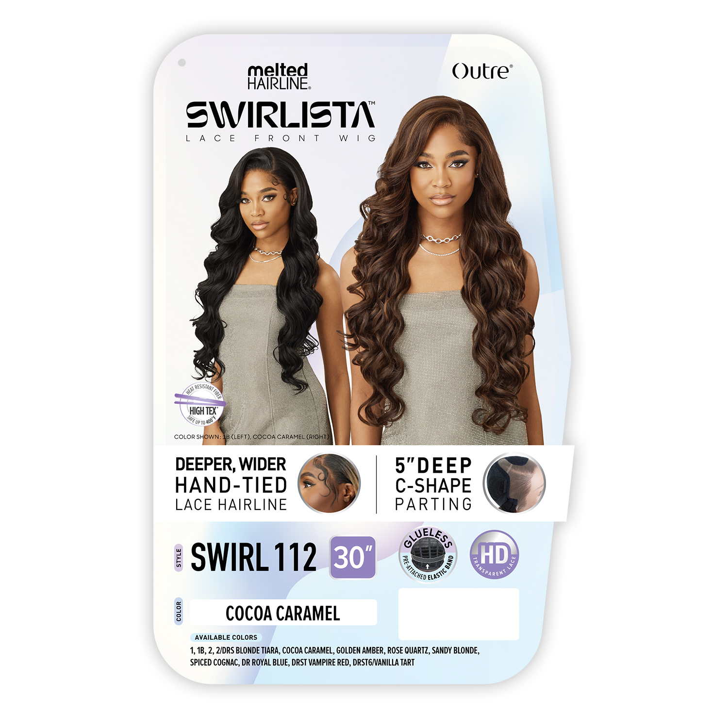 Outre HD Lace Front Wig Melted Hairline Glueless Swirlista Swirl 112