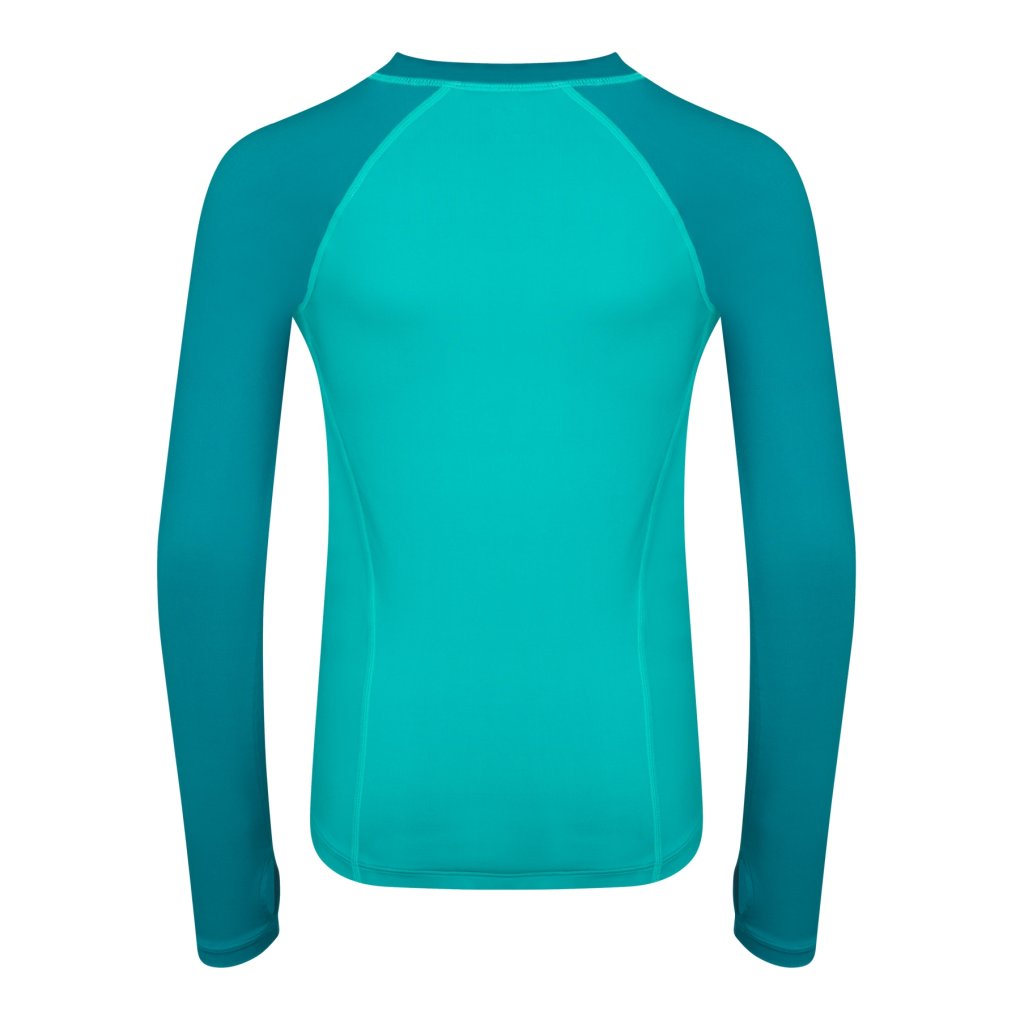Trollkids Kvalvika Long Sleeve Swim Shirt Kids - Sea Green/Lagoon Green