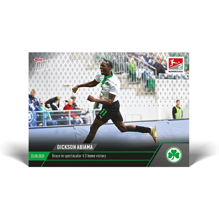 Topps UK - Dickson Abiama - Brace in spectacular 4:3 home victory - Bundesliga TOPPS NOW® Card #33