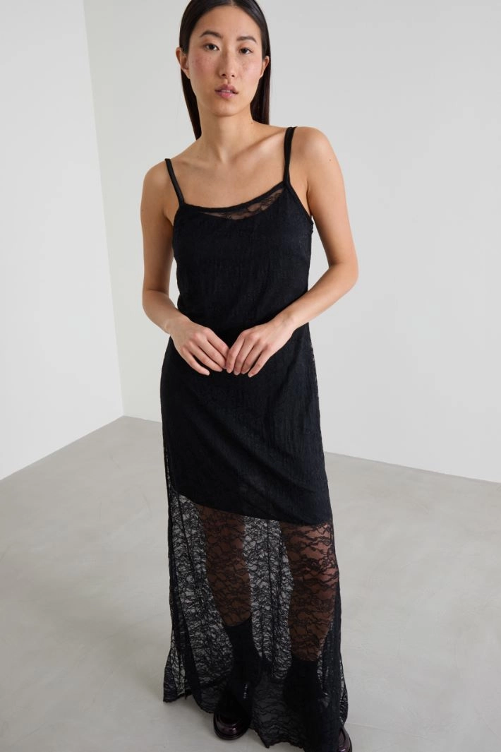 Lace dress - BLACK