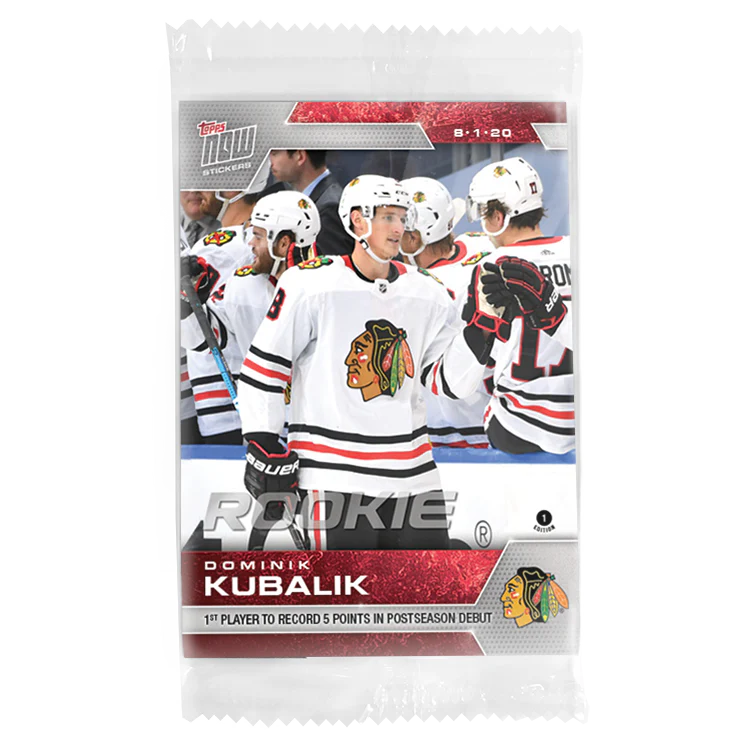 NHL TOPPS NOW® 5-Sticker Pack - Stickers SCP1 - SCP5 - Print Run: 472 packs