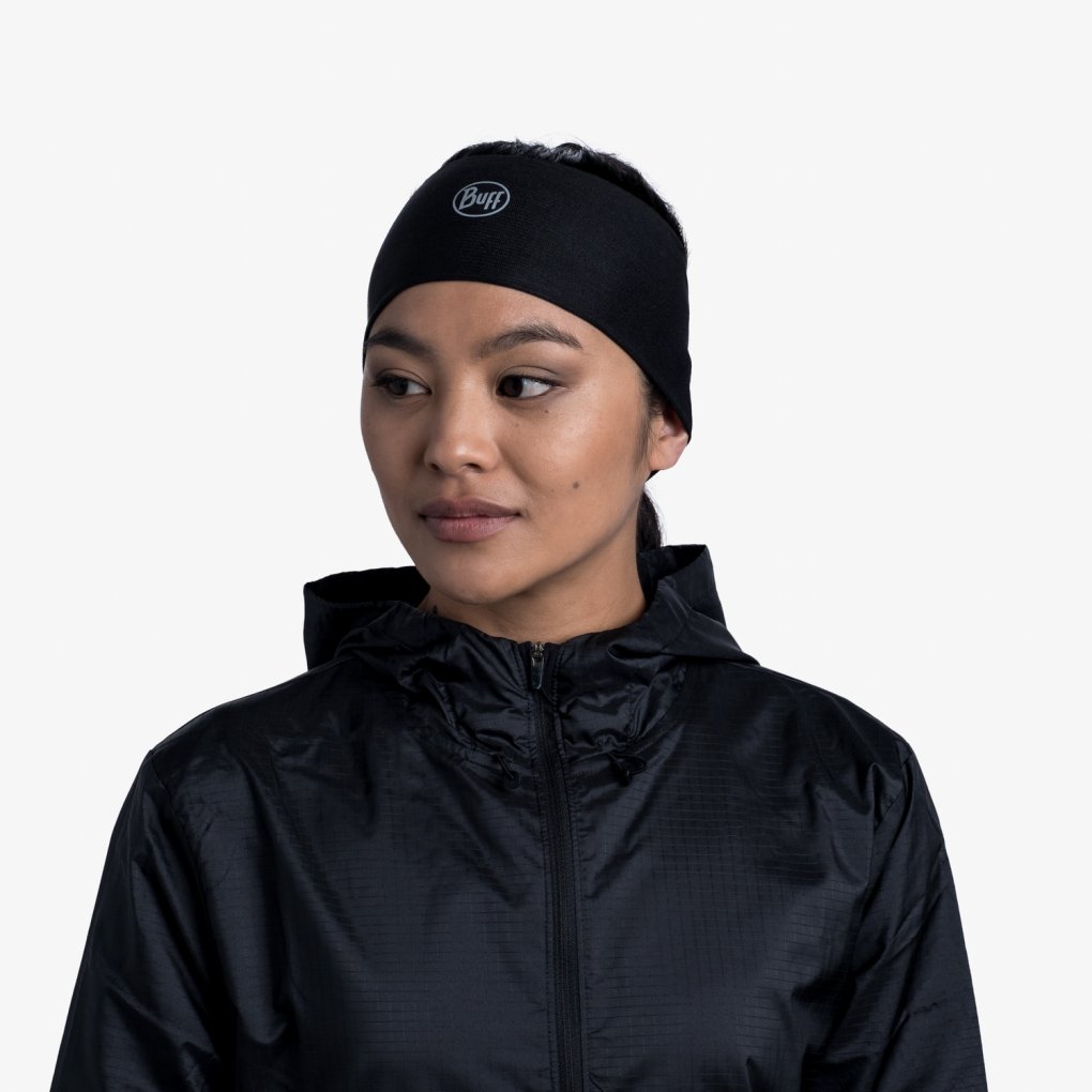 Buff® CoolNet UV® Wide Headband - Solid Black