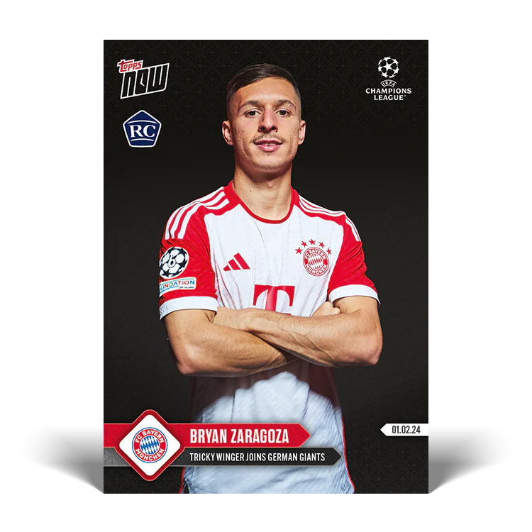 Topps UK - Bryan Zaragoza - Tricky winger joins German giants - UCL TOPPS NOW® Card #90