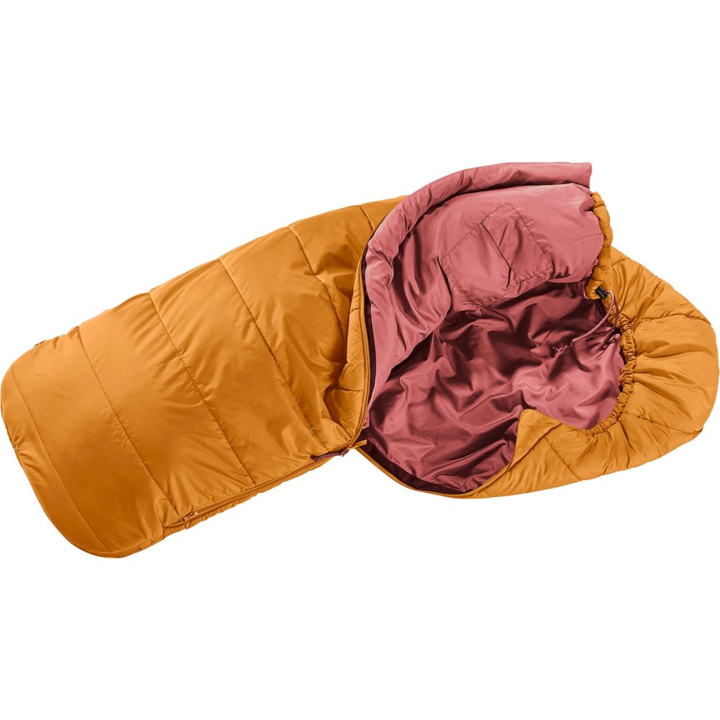 Deuter Starlight Kids Sleeping Bag - zip left - maple-redwood