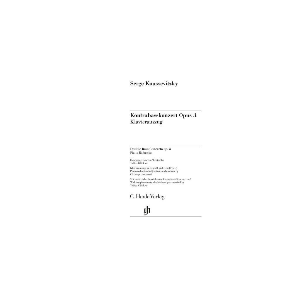 Henle Verlag Koussevitzky Kontrabasskonzert – Thomann Ireland