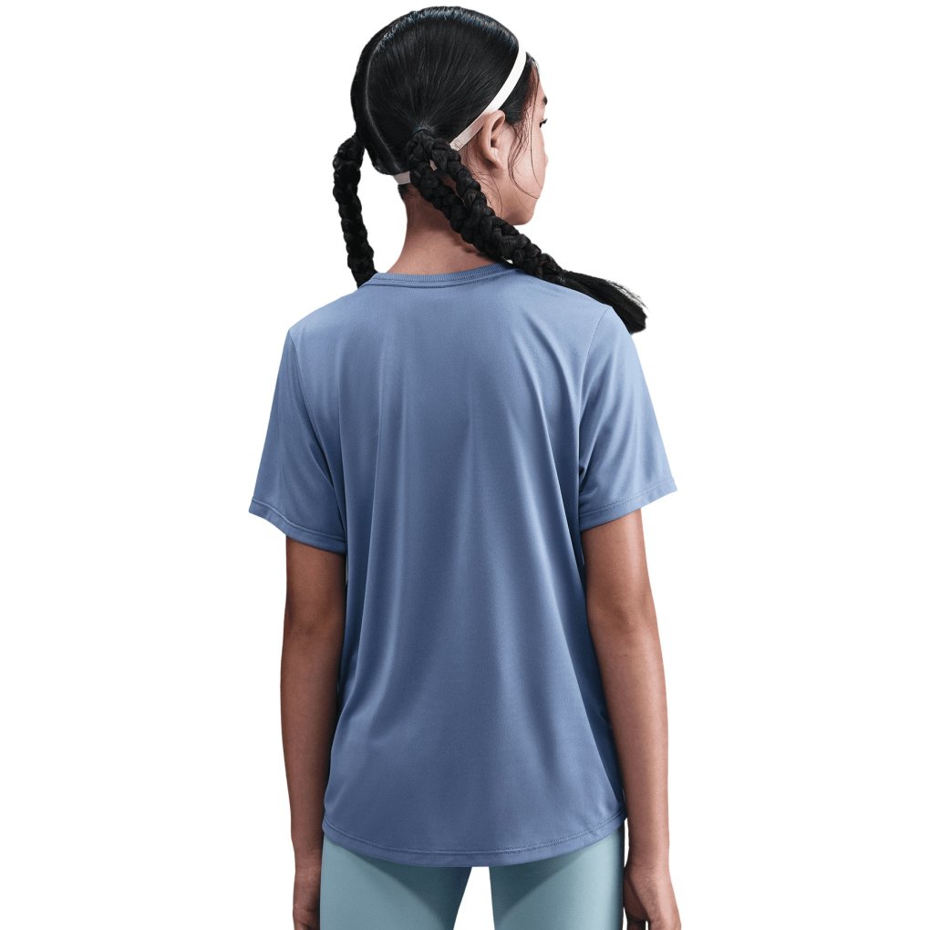Nike One Fitted Dri-FIT Short-Sleeve Top Kids - world indigo/white FZ5600-499