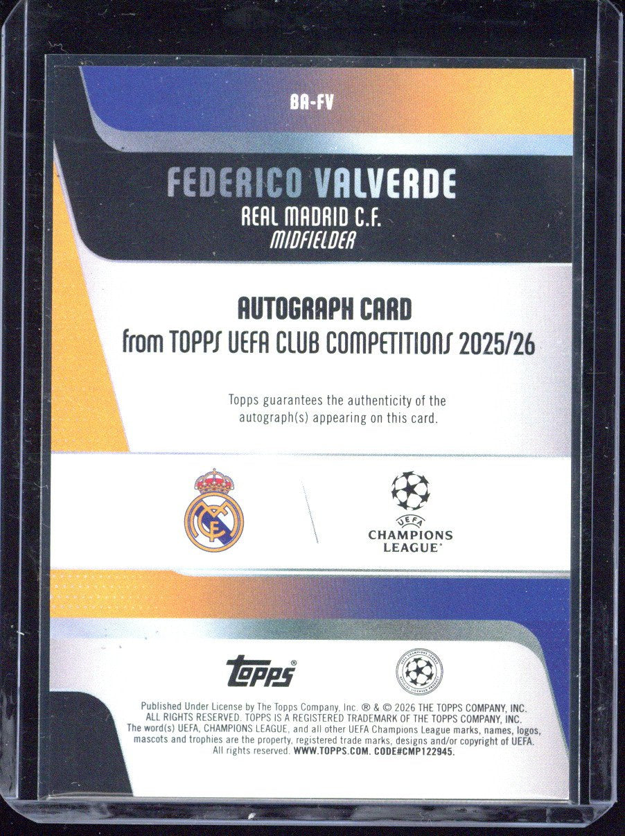2025-26 Topps UCC Federico Valverde Autograph /25