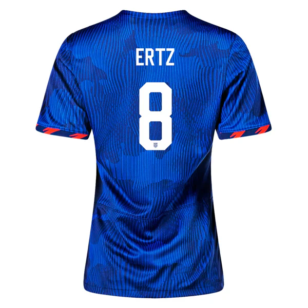 Womens United States Julie Ertz 4 Star Away Jersey 23/24 w/ 2019 World Cup Champion Patch (Hyper Royal/Loyal Blue)