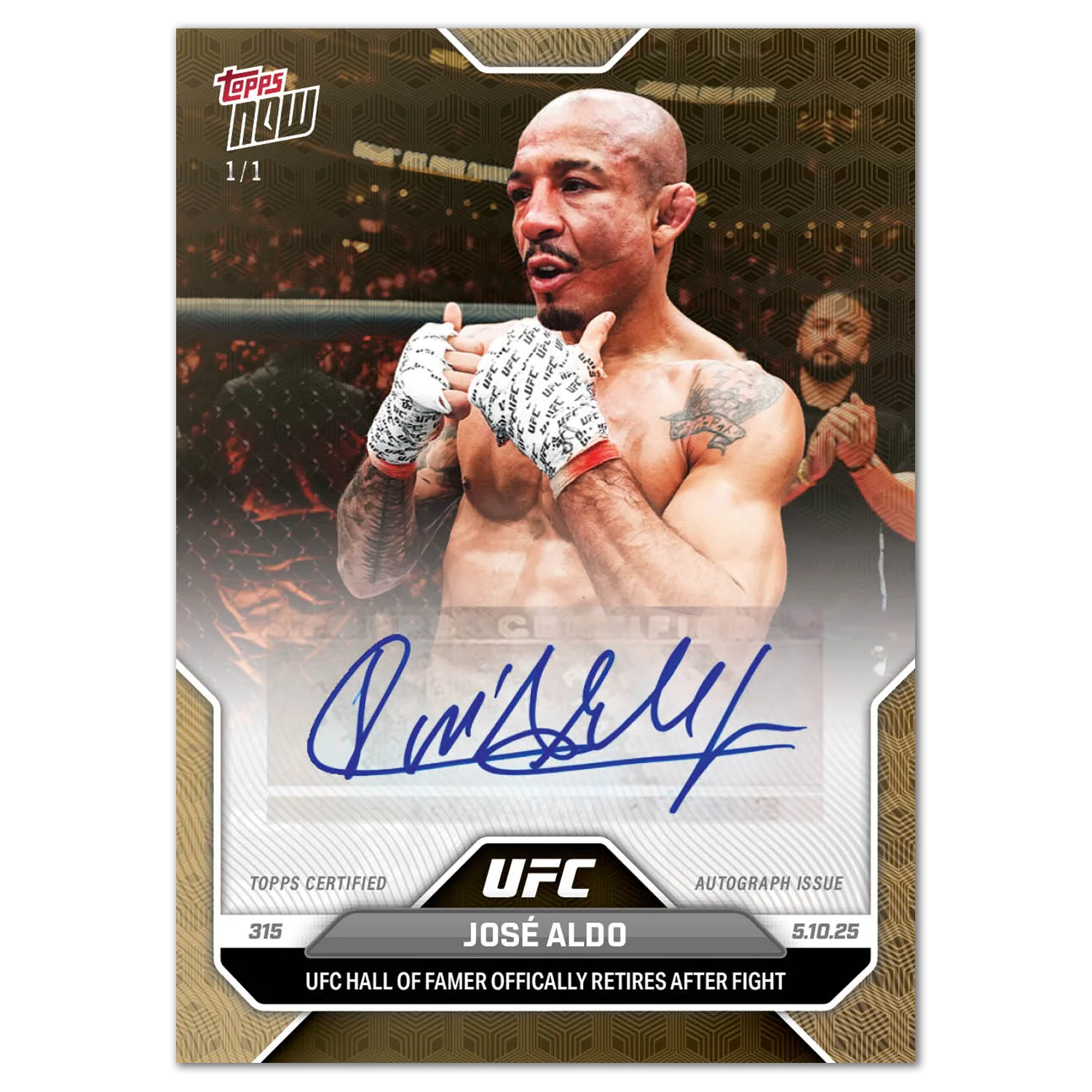 José Aldo - 2025 UFC Topps NOW® - Card 15 - LOOK FOR AUTOS