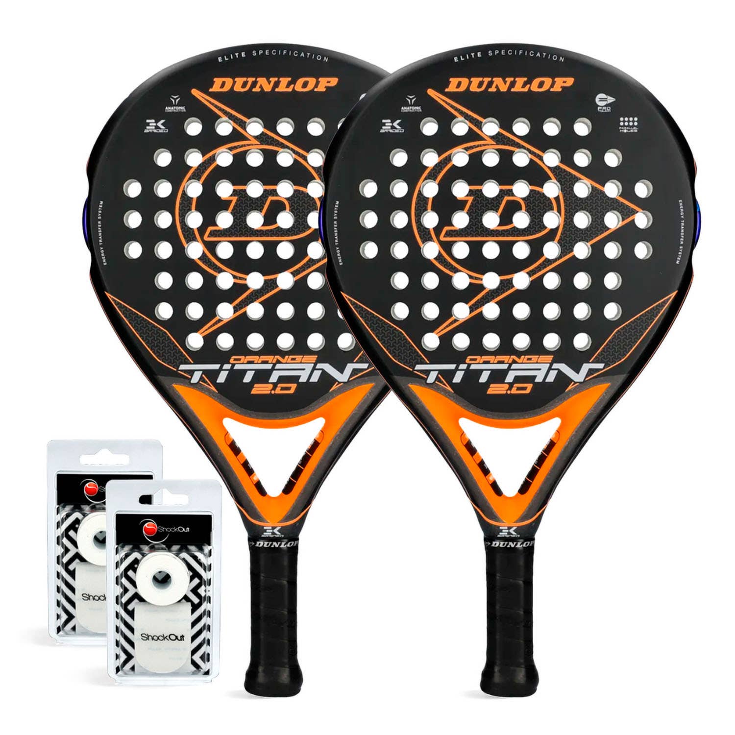 DUNLOP DUO TITAN ORANGE 2 PACK
