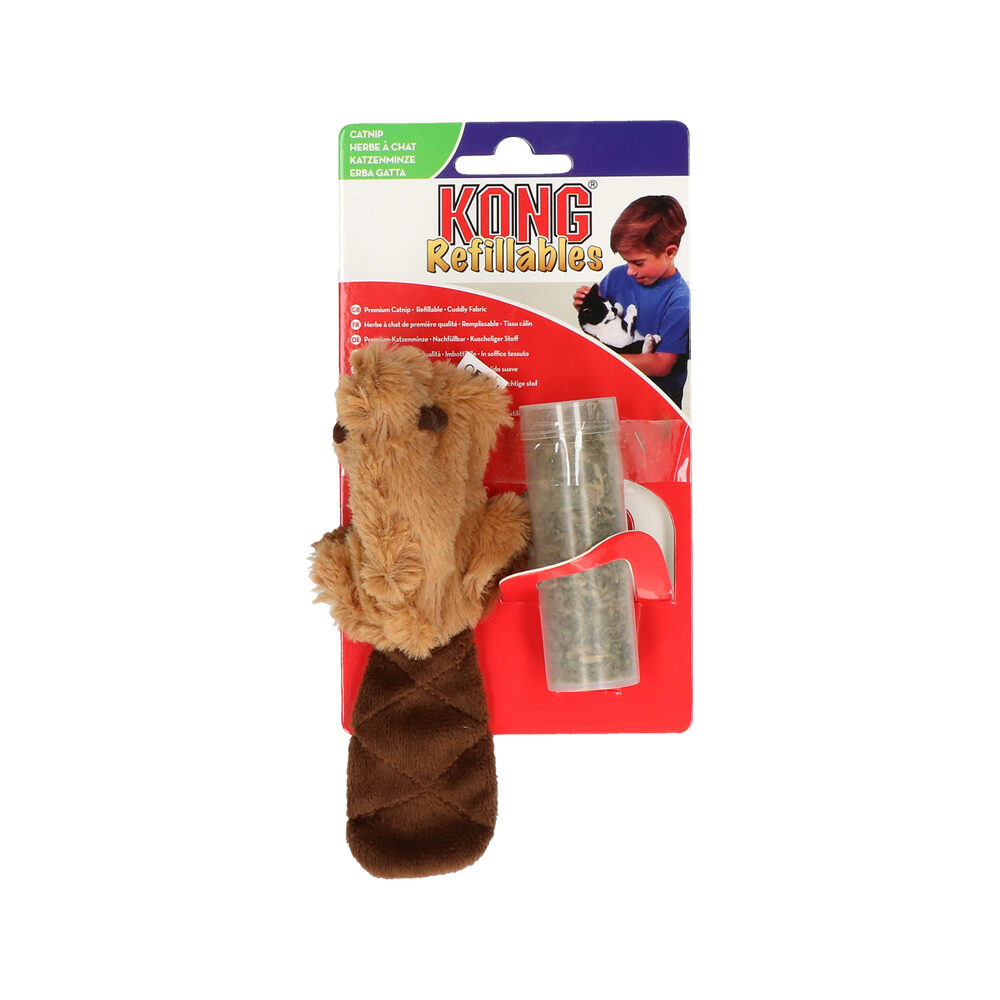 KONG Cat Refillable Catnip Beaver - 14cm