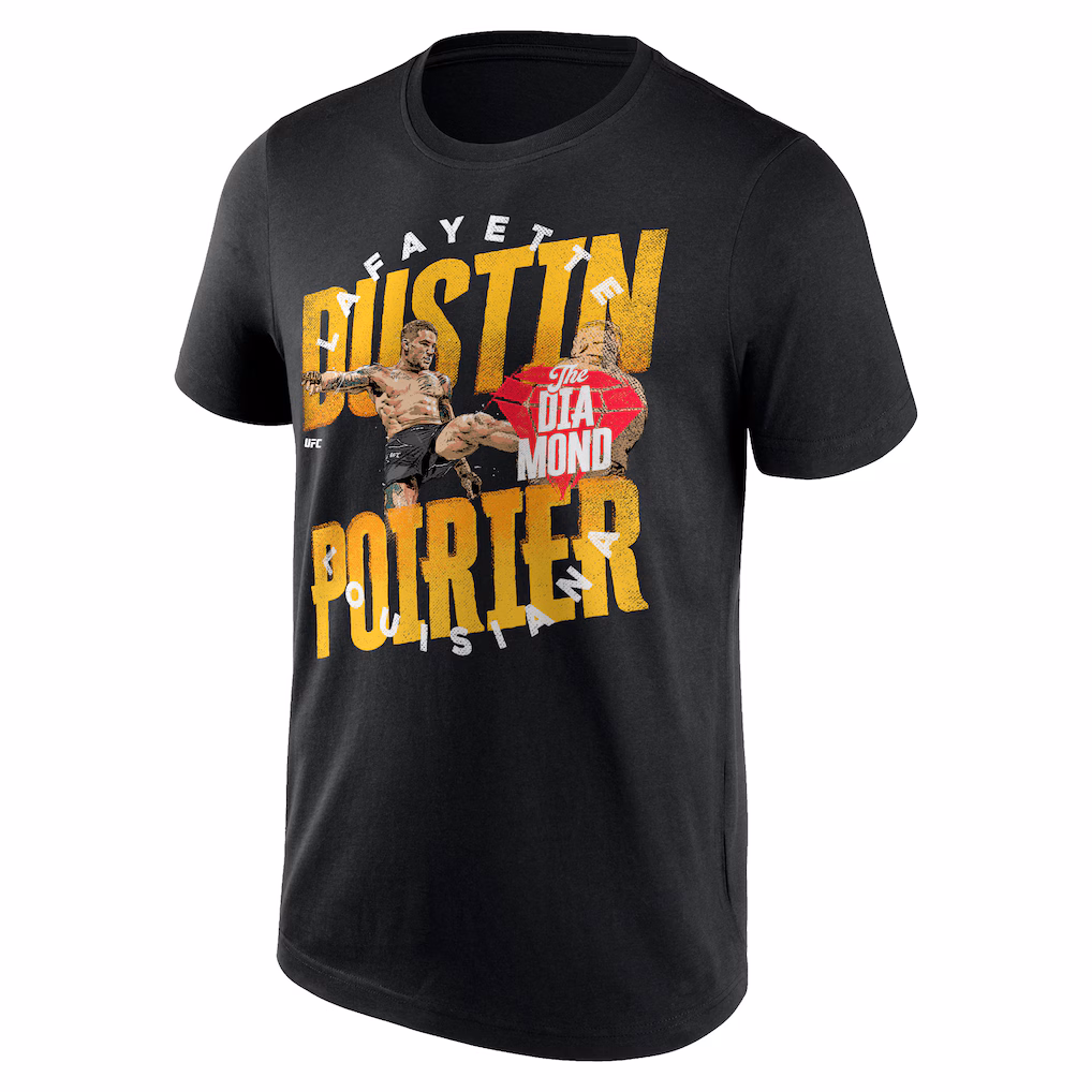 UFC Dustin Poirier Lafayette Louisiana T-Shirt - Black - Mens
