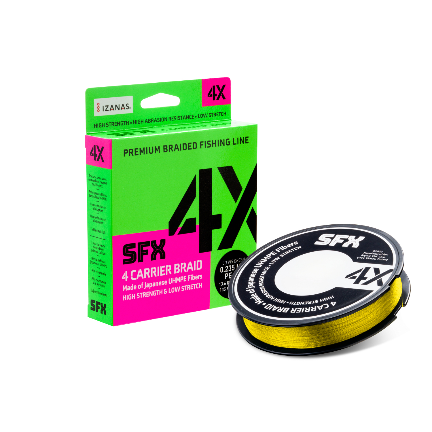 Sufix X4 Braid (yellow, 200 - 300 m)