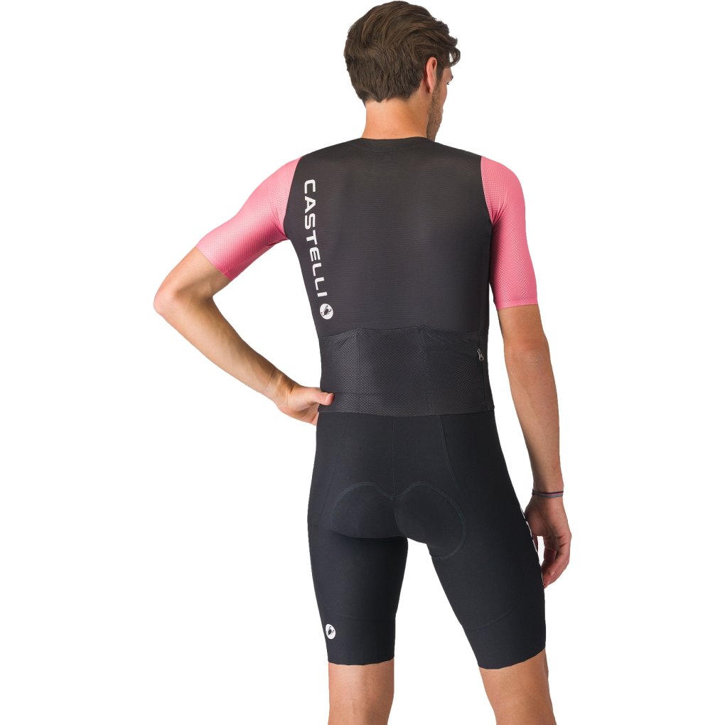 Castelli Saturday Morning Skinsuit Men - black/rosa giro/smoky grey 010