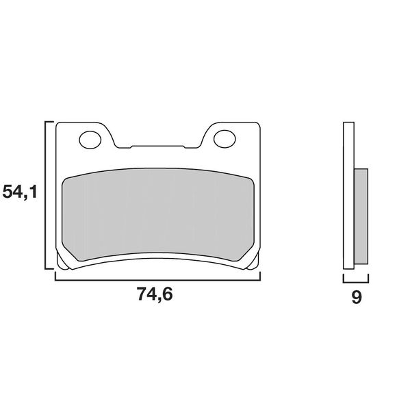 Brembo organic front brake padsRef: 07YA2609