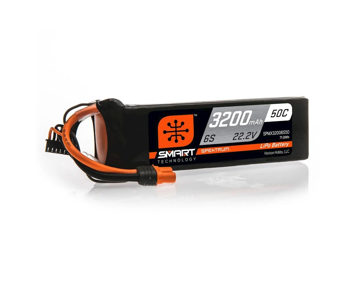 3200mAh 6S 22.2V 50C Smart LiPo Battery; IC5 Spektrum SPMX32006S50