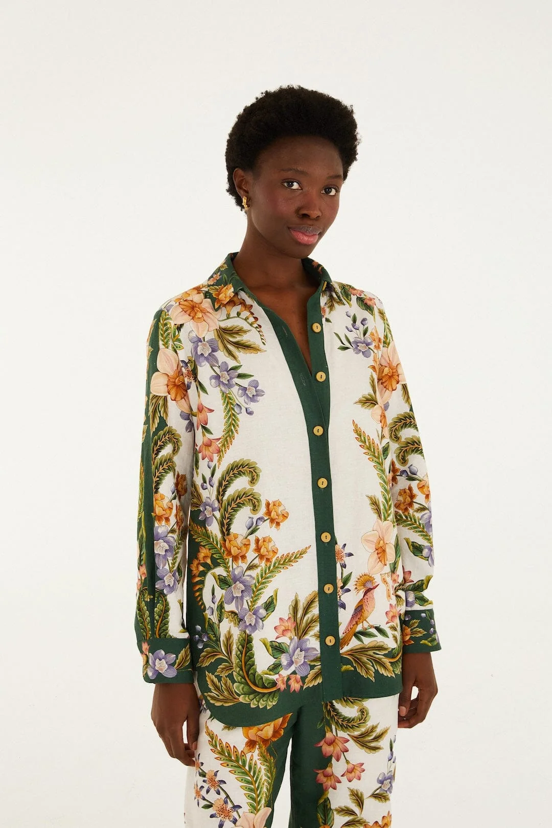 Sand Nature Collared Buttoned Shirt