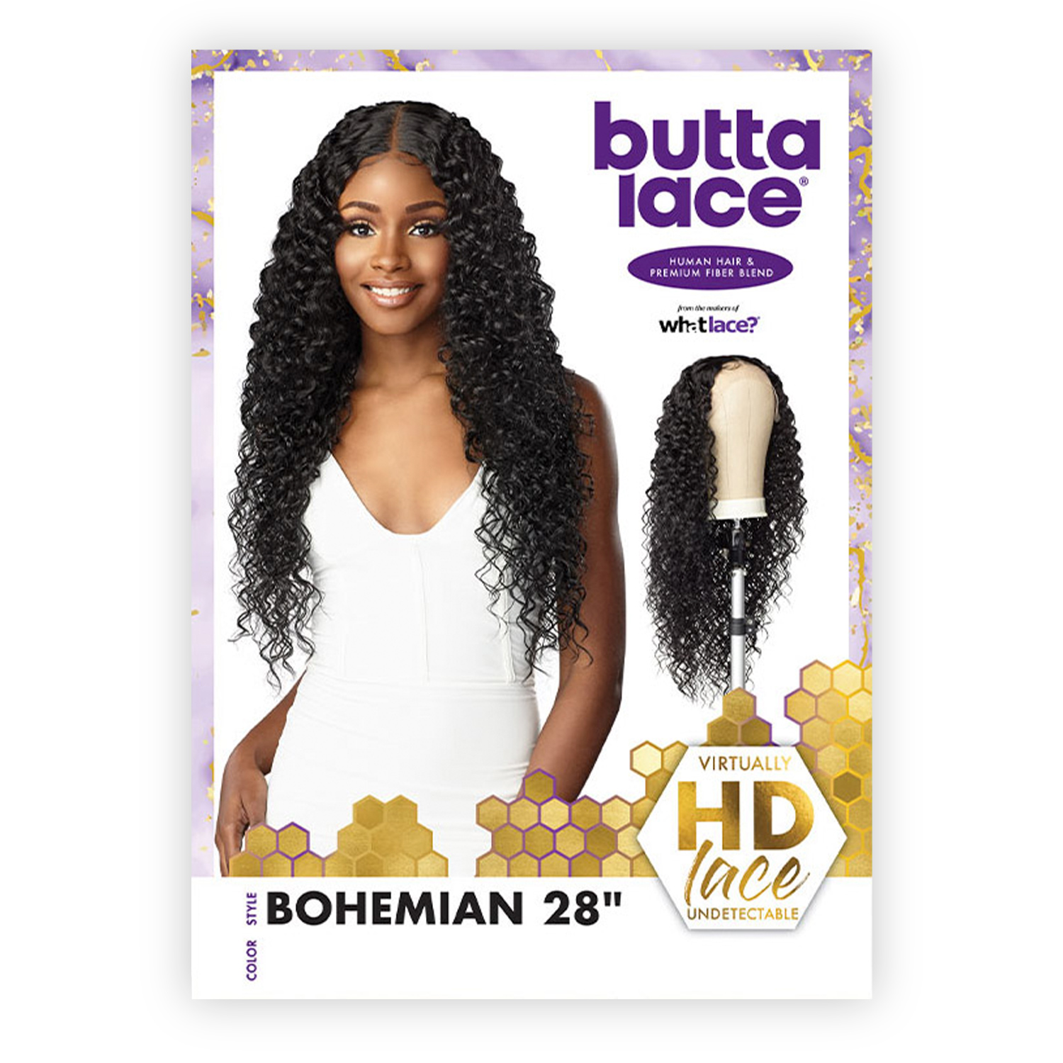 Sensationnel Human Hair Blend HD Lace Front Wig Butta Lace Bohemian 28