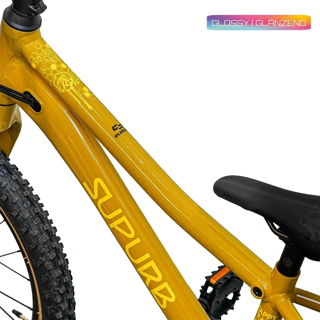Unleazhed BPK01 Frame Protection Foil for Kids Bikes - clear glossy