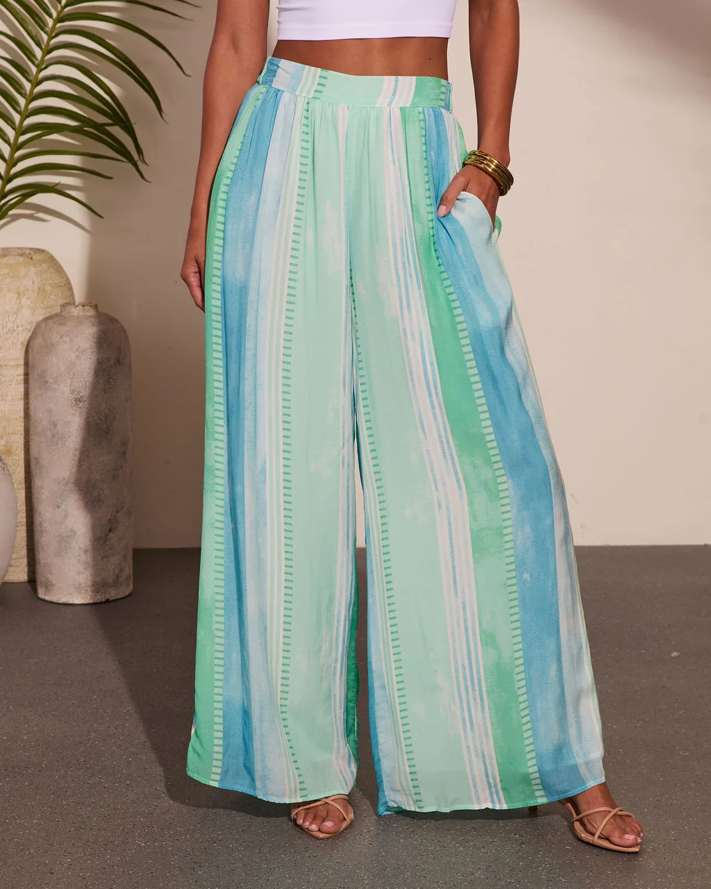 Wander Ready Color Block Wide Leg Pants