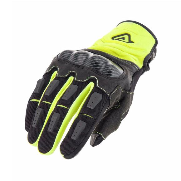 Acerbis carbon g 3.0 fluo yellow black 2023 enduro gloves - yellow / blackRef: AE1494