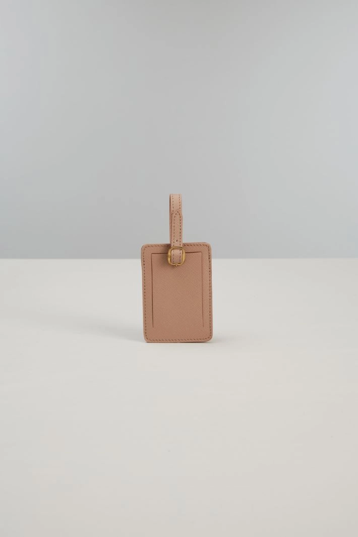 Leather label holders - PINK