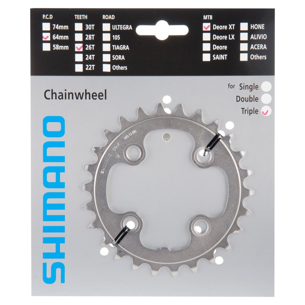 Shimano Deore XT 771 / XT 761 / LX 581 Chainring Trekking 4-Arm - 8/9-speed