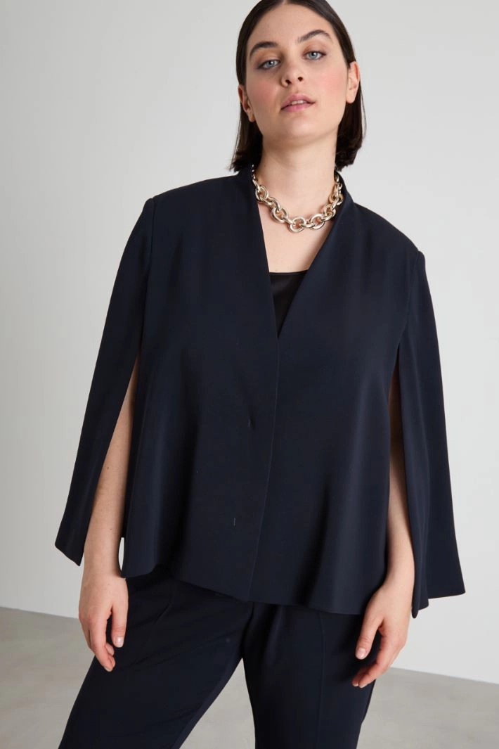 Cady cape jacket - NIGHT BLUE