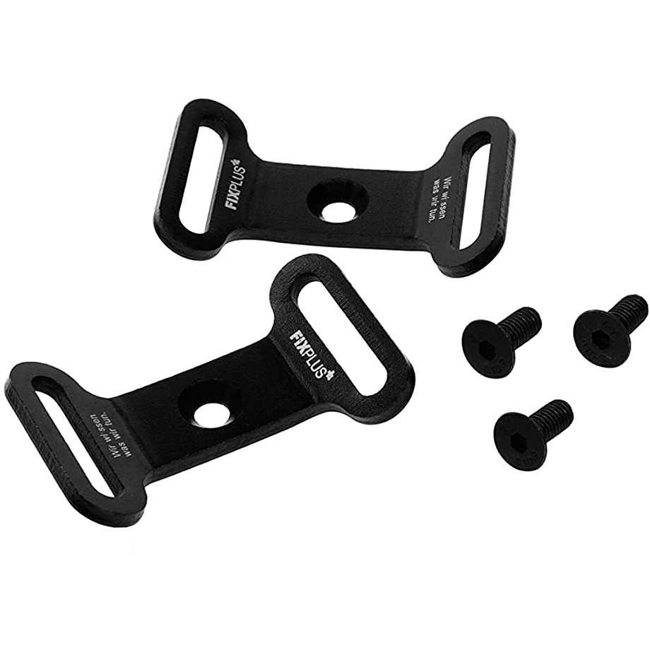 FixPlus Strap Anchor 2 pcs. incl. 2x Strap Orange 66cm - black/orange