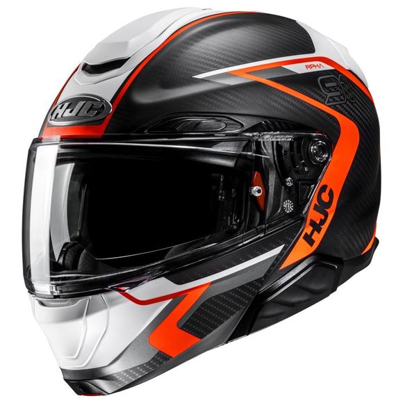 HJC RPHA91 CARBON modular helmet - LAGOS - Orange / GrayRef: HJ1307