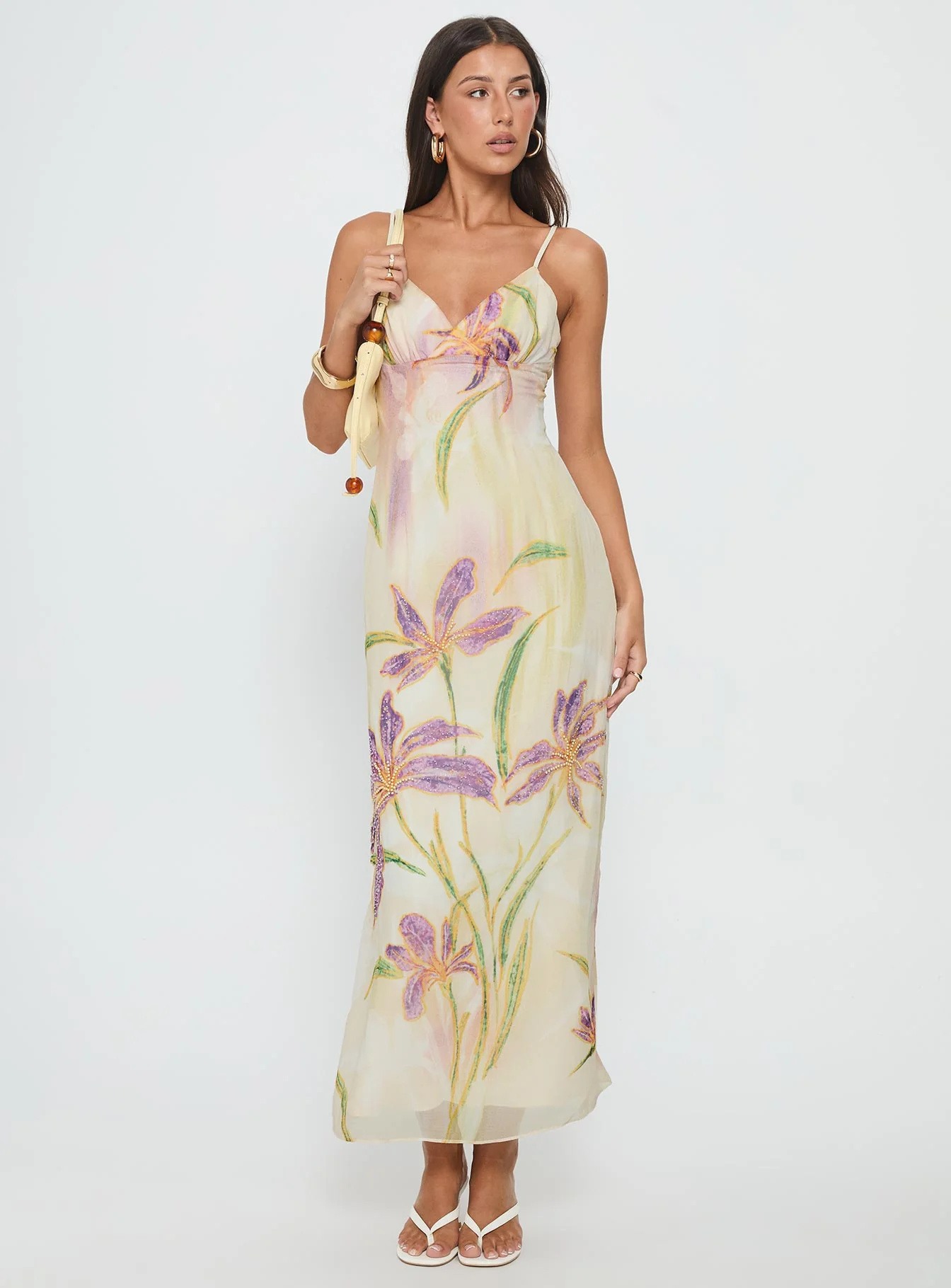 Isakaia Beaded Maxi Dress Floral / Multi
