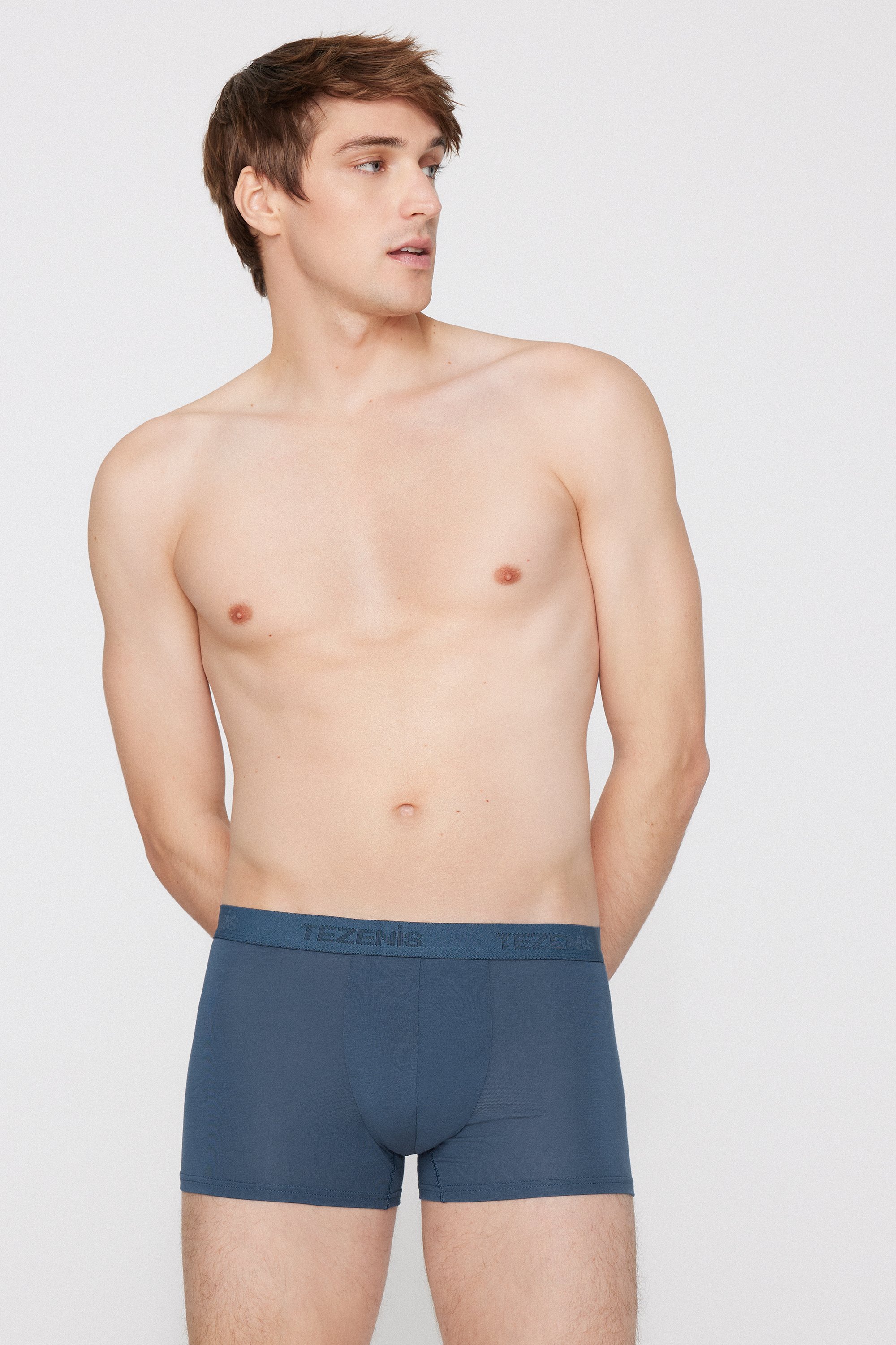 Stretch Viscose Boxers with Logo Elastic