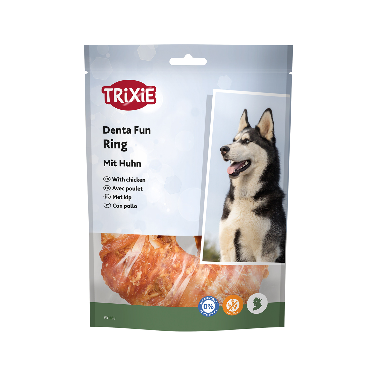 Trixie Denta Fun Chicken Chewing Ring - 10 cm - 3 x 110 g