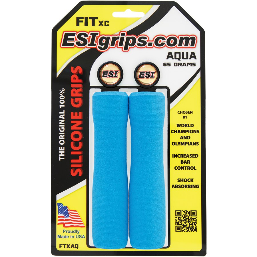ESI Grips Fit XC Handlebar Grips - Aqua