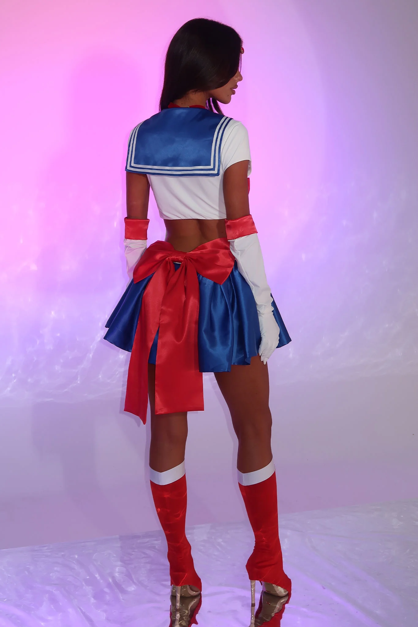 Moonlight Justice 2 Piece Set - White/Blue