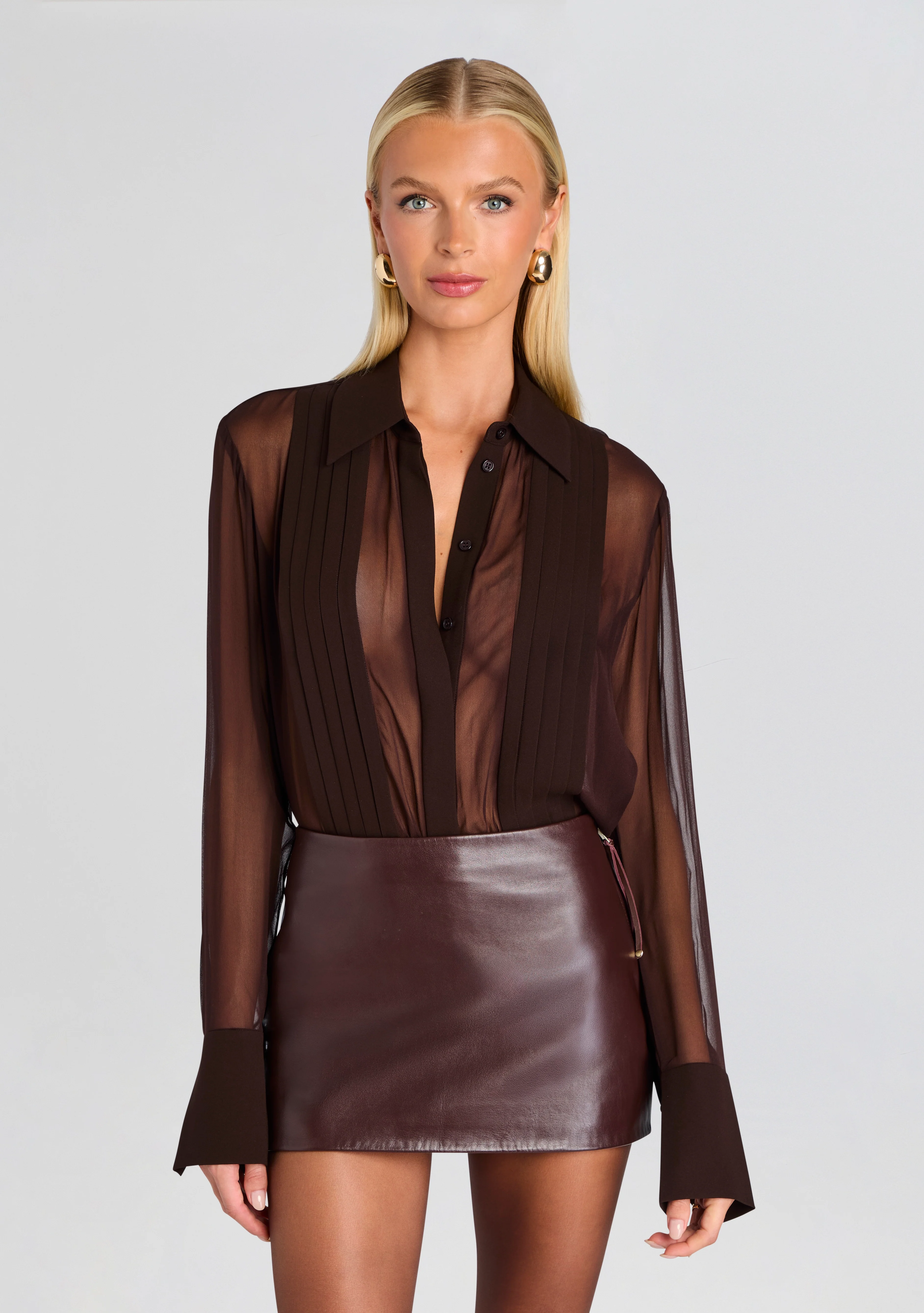 Meghan Panelled Silk Blouse