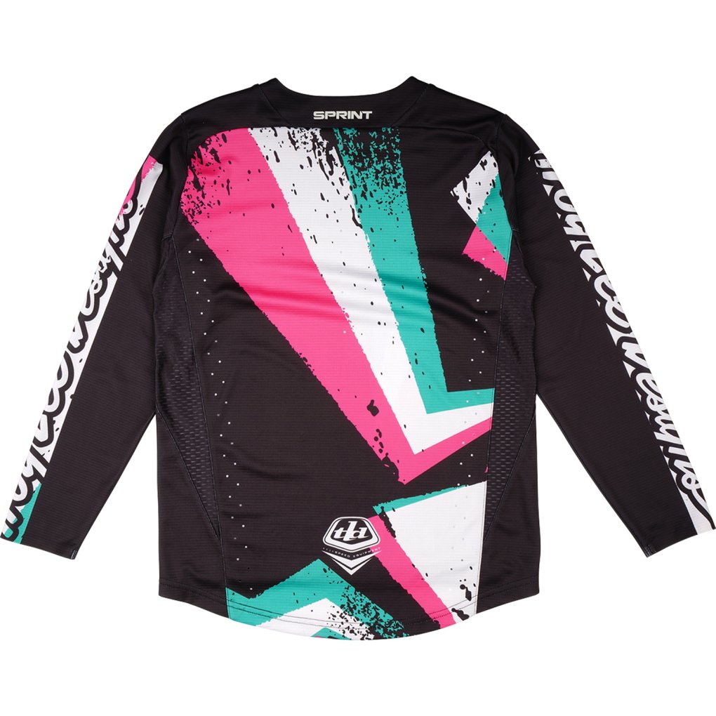 Troy Lee Designs Sprint Long Sleeve Jersey Kids - Full Pull Black