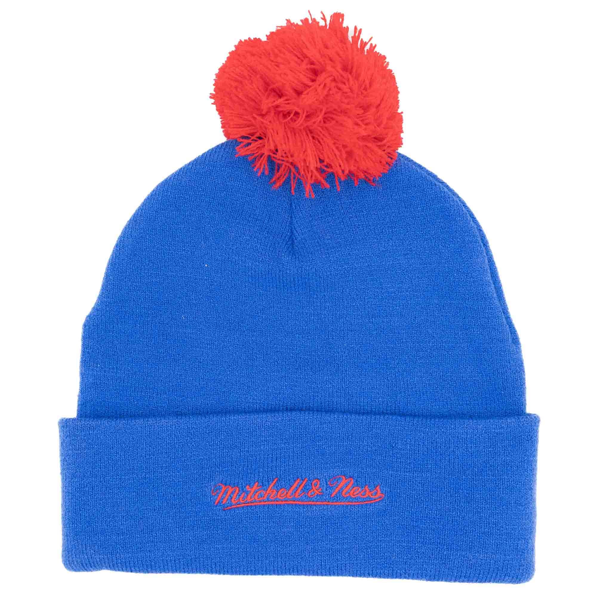 Washington Capitals Punch Out Mitchell & Ness NHL Knit Hat Blue