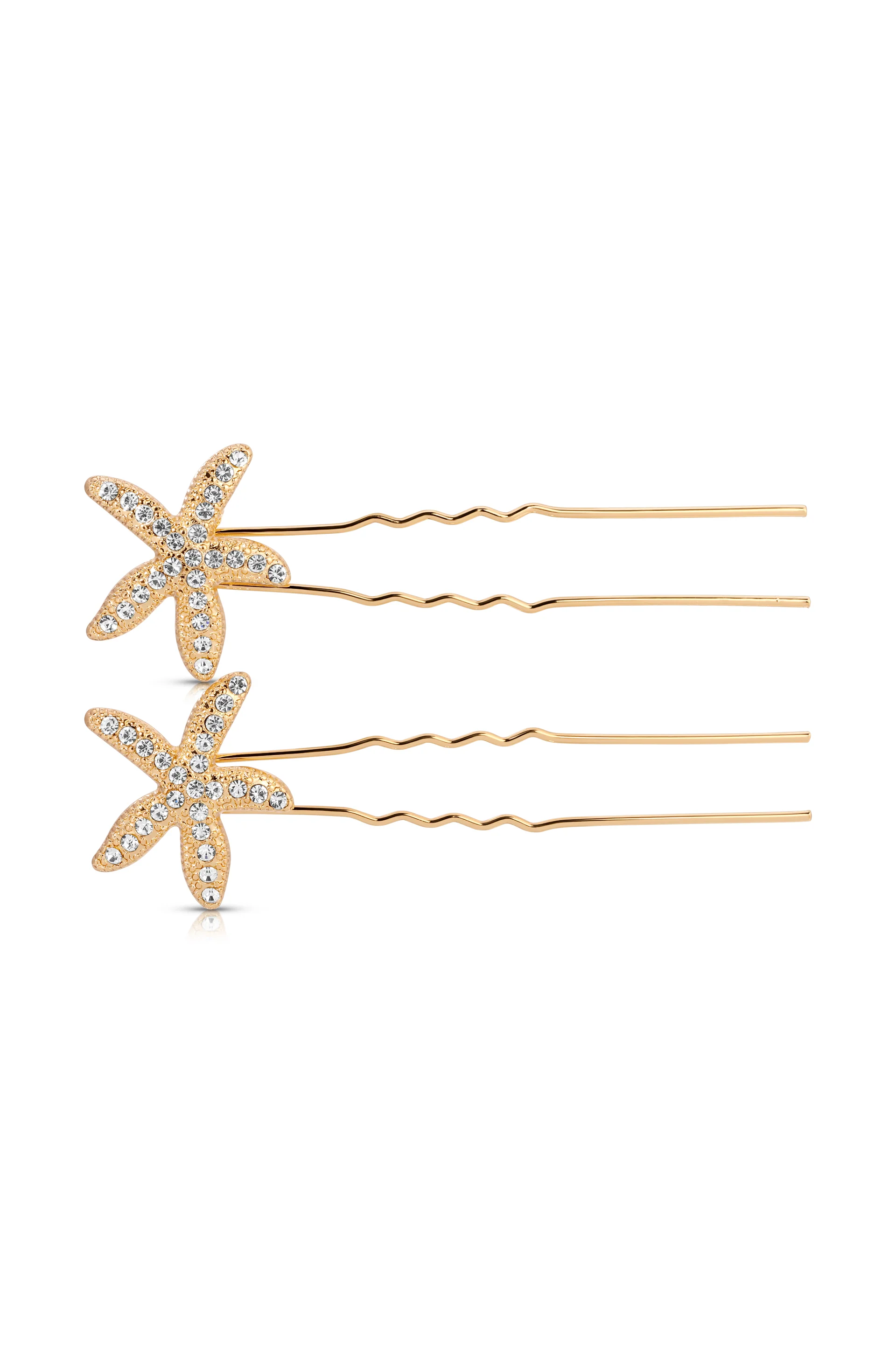Crystal Starfish Hair Pin Set