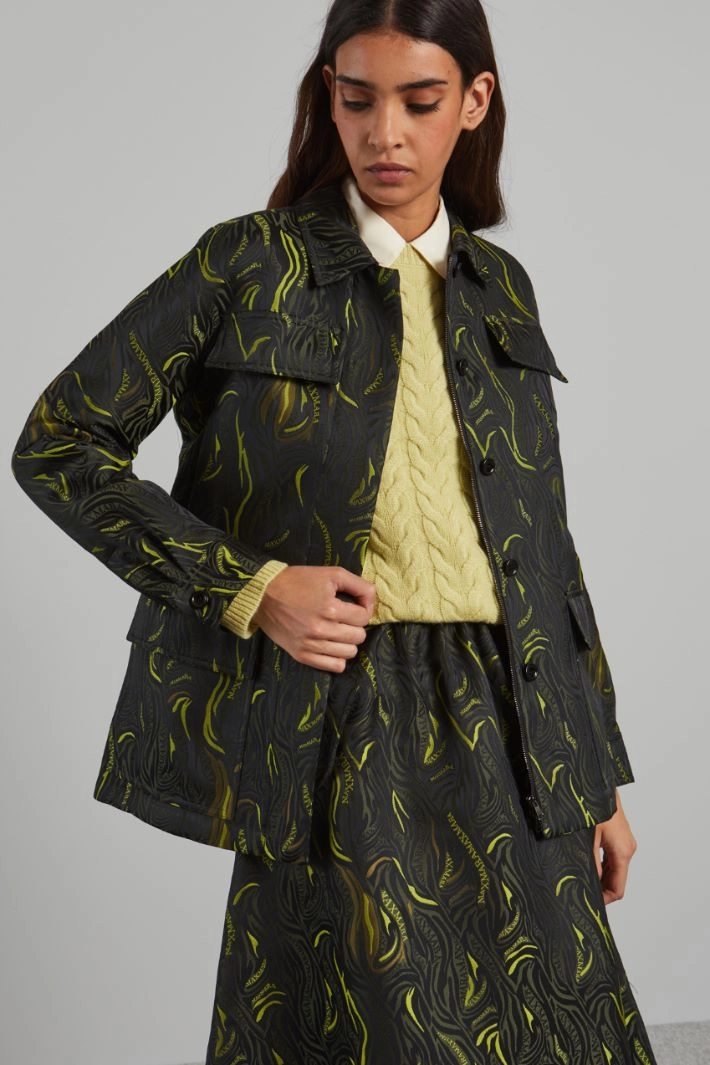 Jacquard jacket - DARK GREEN