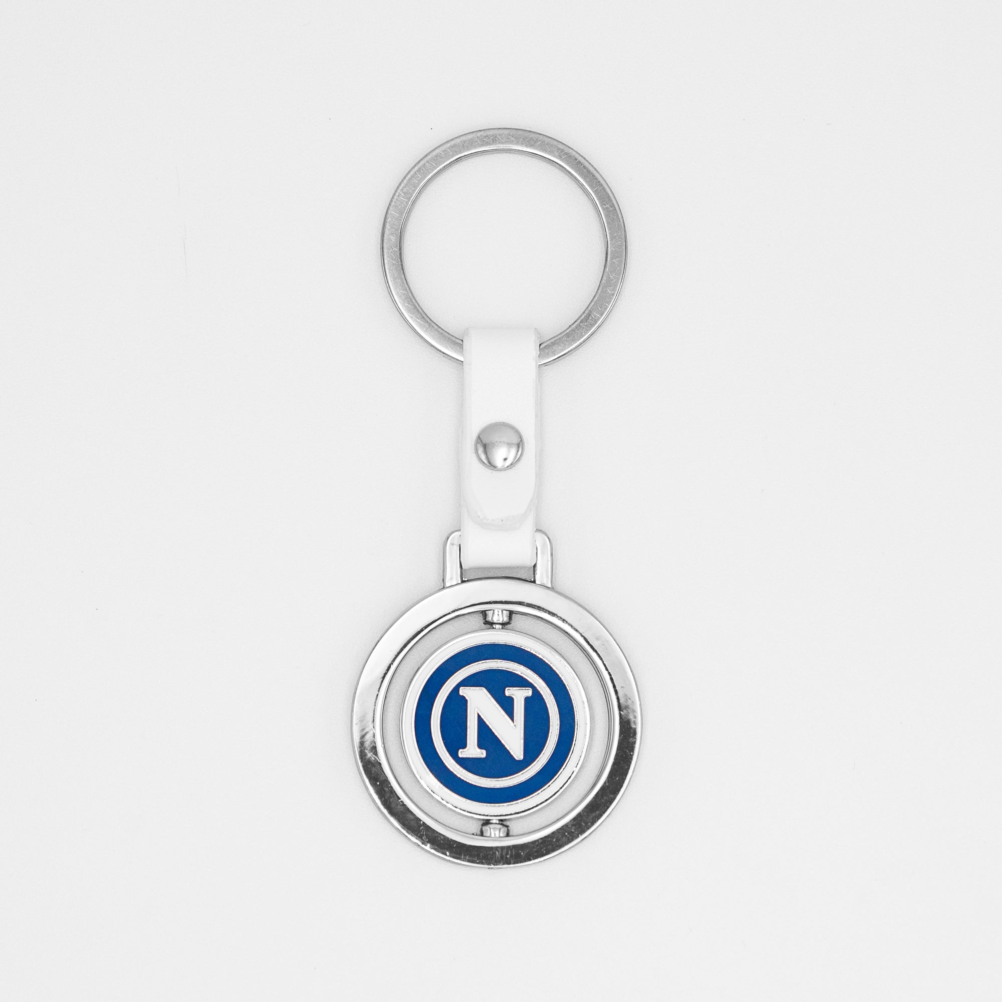 SSC Napoli Blue/White Round Logo Keyholder