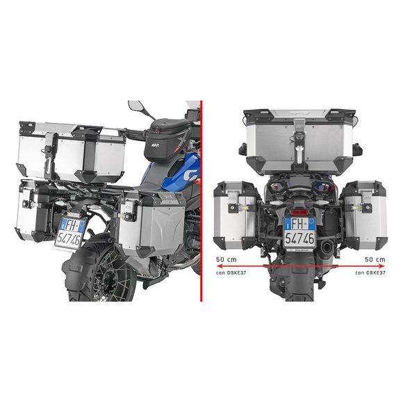 Givi PL ONE FIT SUPPLY SUPPLY MONOKEY CAM -SIDE TREKKER OUTBACK - BlackBMW 1300 R 1300 GS - 2023 - 2025Ref: Gi1873 / Plo5143Cam