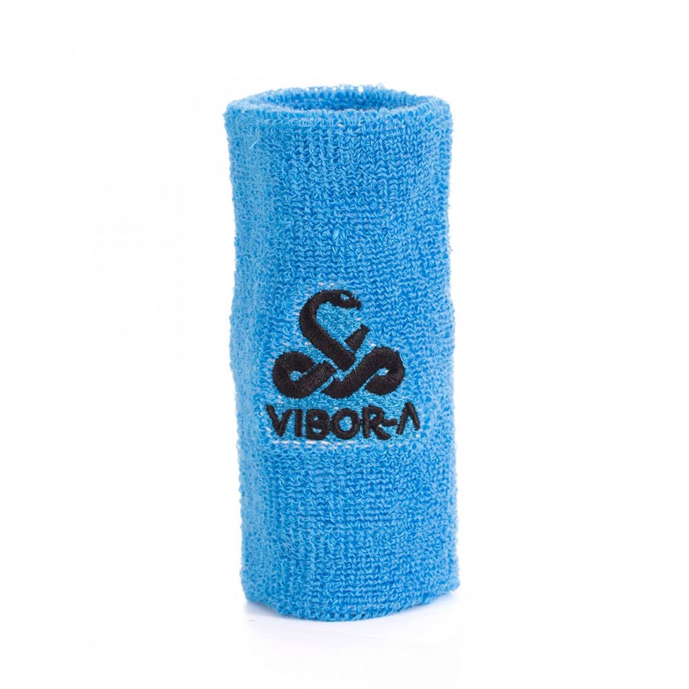 BLUE VIBOR-A WRISTBAND WITH A BLACK LOGO