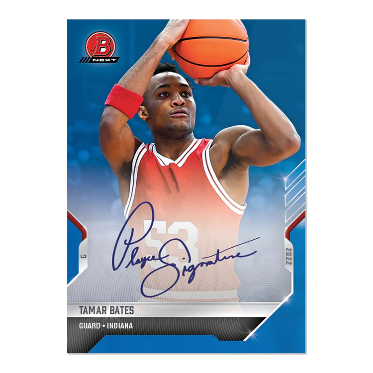 On-Card Auto # to 49 - Tamar Bates - 2022 Bowman NEXT TOPPS NOW® Basketball Card 12B