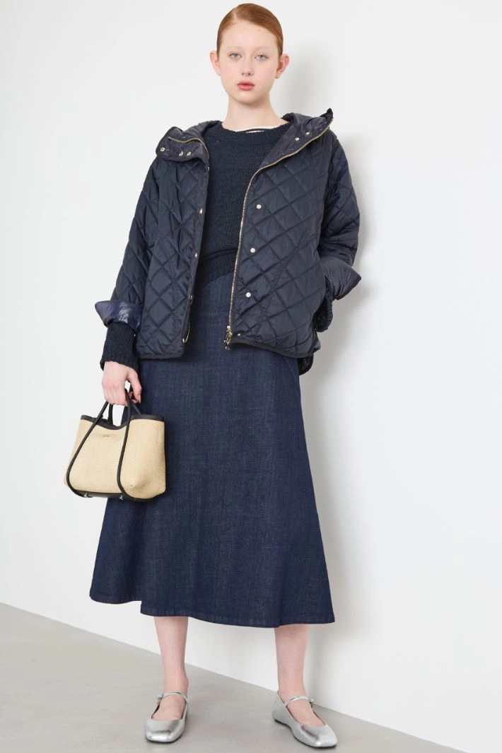 Hooded padded jacket - BLUE