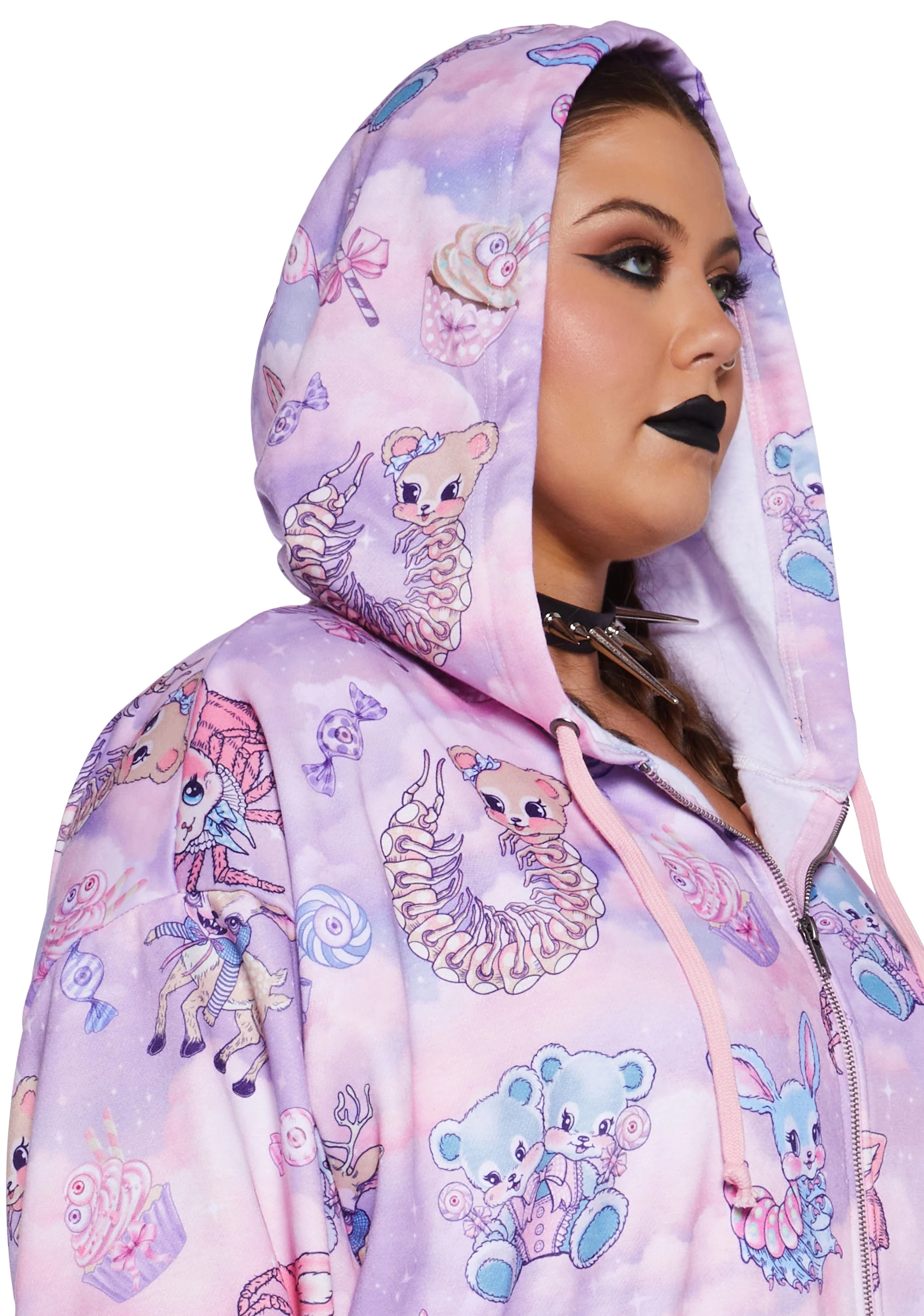 Demented Sweetness Zip-Up Hoodie